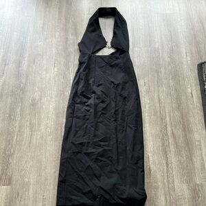 Black Zara halter dress.
